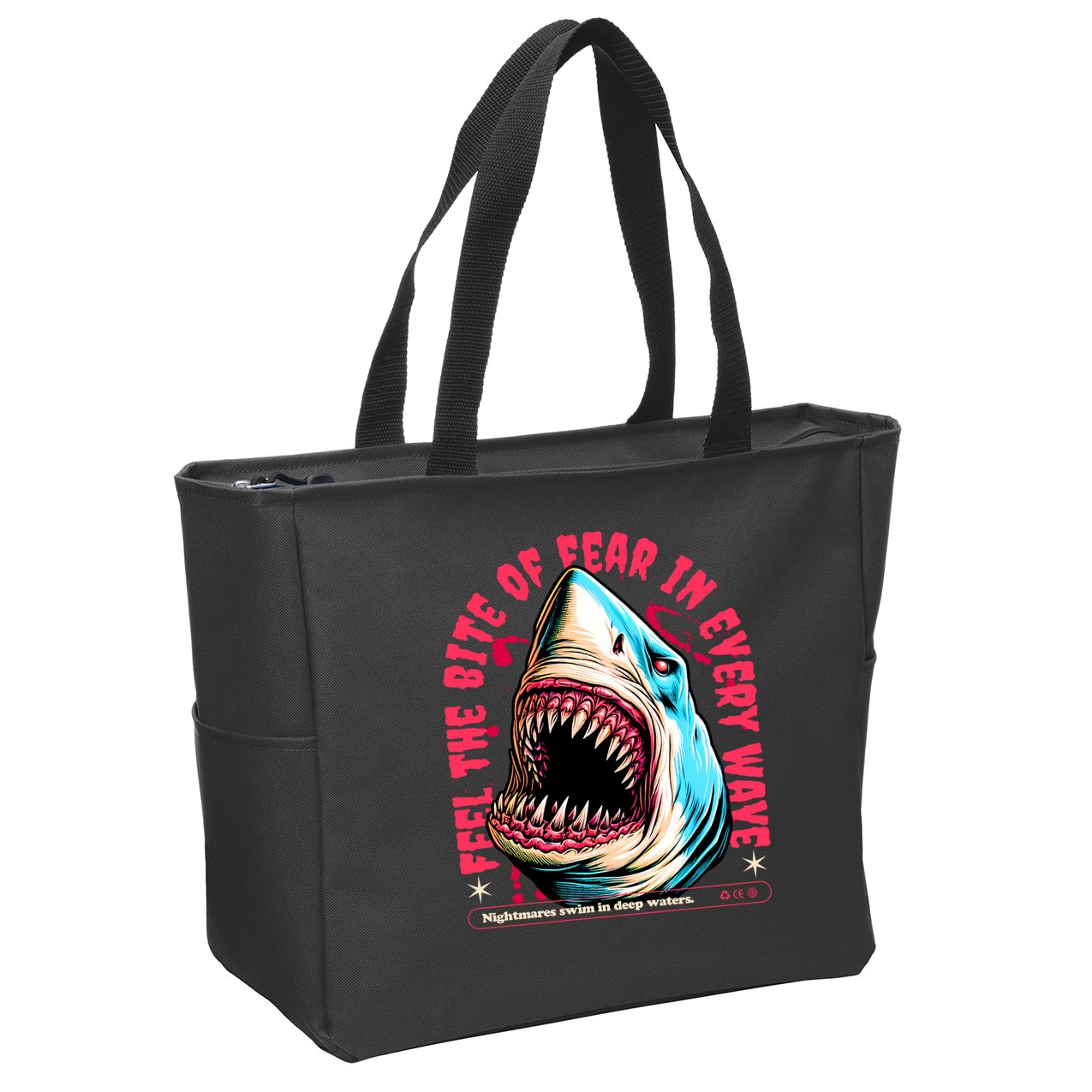 SHARK BITE Zip Tote Bag