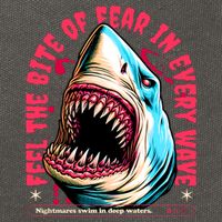 SHARK BITE Cotton Canvas Backpack
