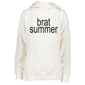 Simple Brat Summer Slogan Womens Funnel Neck Pullover Hood