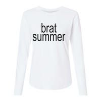 Simple Brat Summer Slogan Womens Cotton Relaxed Long Sleeve T-Shirt