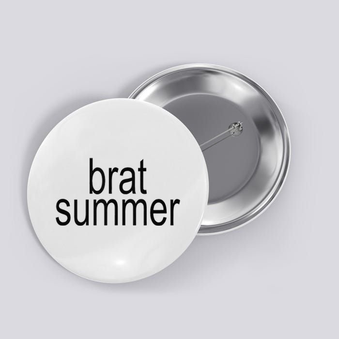 Simple Brat Summer Slogan Button