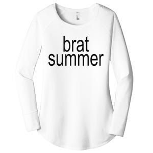 Simple Brat Summer Slogan Women's Perfect Tri Tunic Long Sleeve Shirt