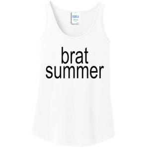 Simple Brat Summer Slogan Ladies Essential Tank