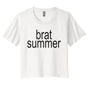 Simple Brat Summer Slogan Women's Crop Top Tee