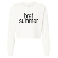 Simple Brat Summer Slogan Cropped Pullover Crew