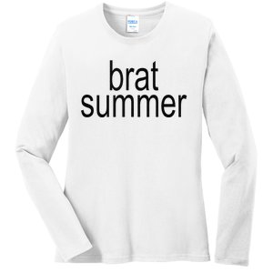 Simple Brat Summer Slogan Ladies Long Sleeve Shirt