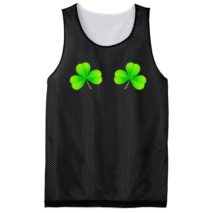 Shamrock Boobs Saint St Patrick's Paddys Day Irish Boobies Mesh Reversible Basketball Jersey Tank