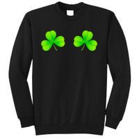 Shamrock Boobs Saint St Patrick's Paddys Day Irish Boobies Tall Sweatshirt