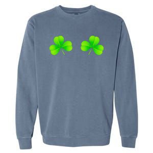 Shamrock Boobs Saint St Patrick's Paddys Day Irish Boobies Garment-Dyed Sweatshirt