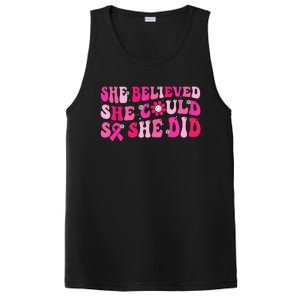 She Believed She Could So She Did Pink Breast Cancer Warrior PosiCharge Competitor Tank