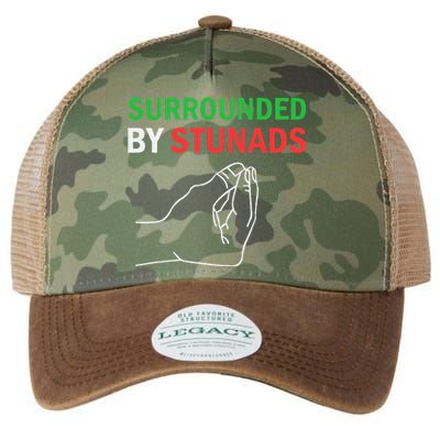 Surrounded By Stunads Funny Italian Sayings Legacy Tie Dye Trucker Hat