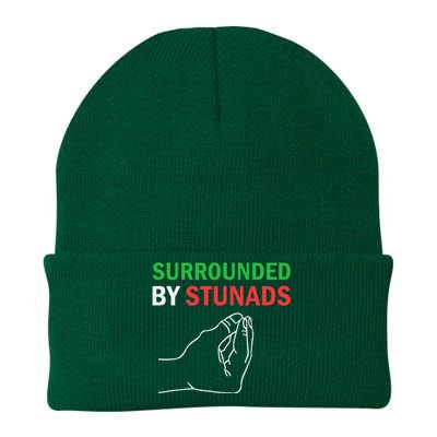 Surrounded By Stunads Funny Italian Sayings Knit Cap Winter Beanie