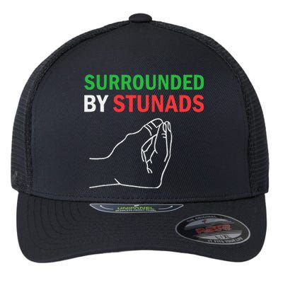 Surrounded By Stunads Funny Italian Sayings Flexfit Unipanel Trucker Cap