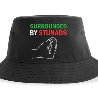 Surrounded By Stunads Funny Italian Sayings Sustainable Bucket Hat