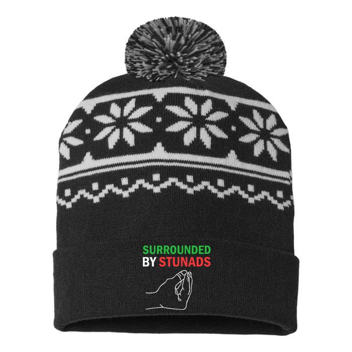 Surrounded By Stunads Funny Italian Sayings USA-Made Snowflake Beanie