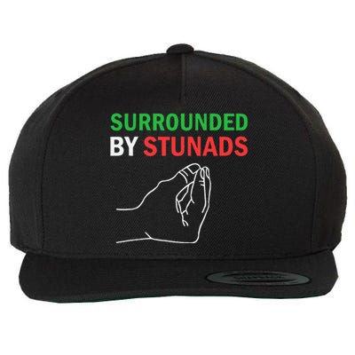 Surrounded By Stunads Funny Italian Sayings Wool Snapback Cap