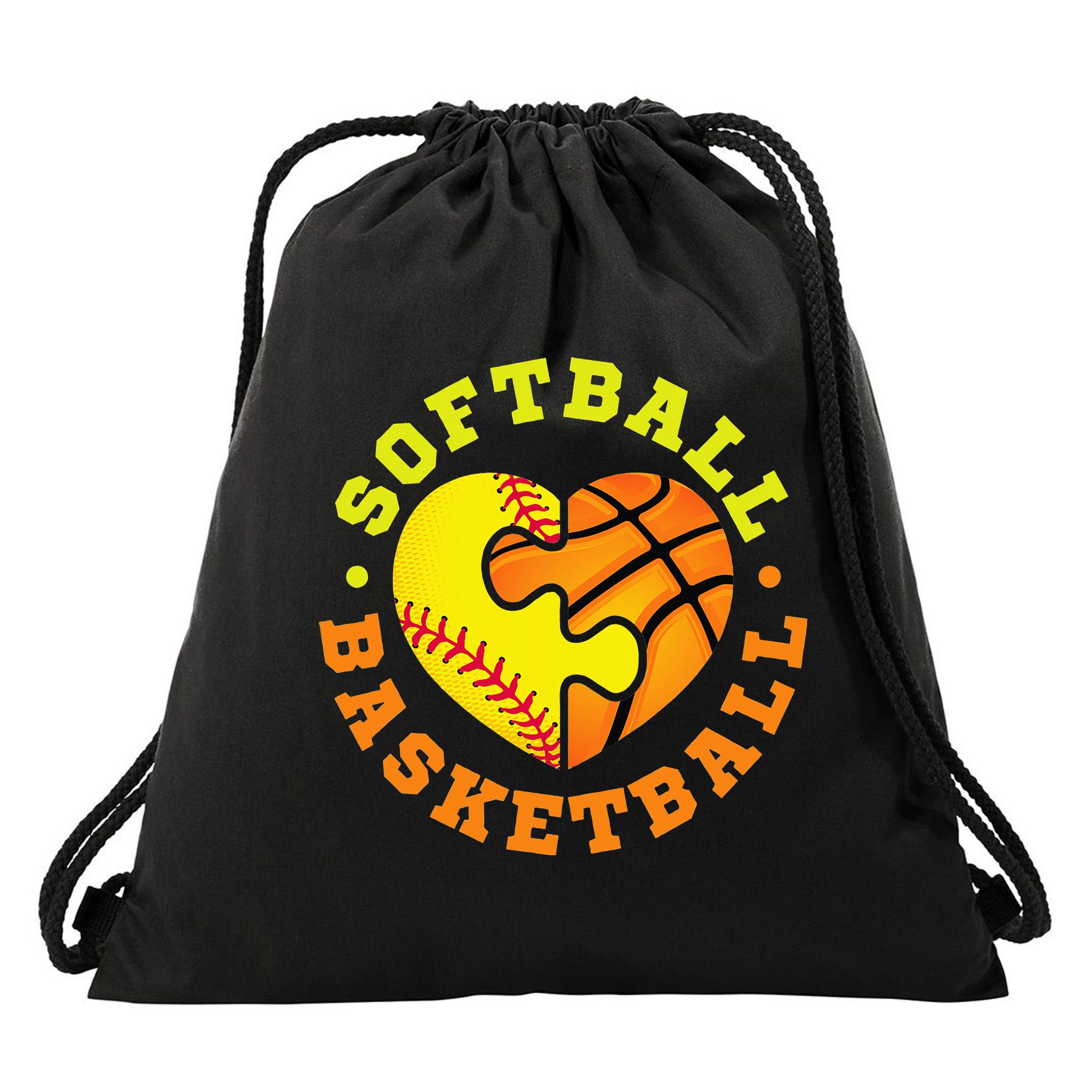 Softball Basketball Drawstring Bag