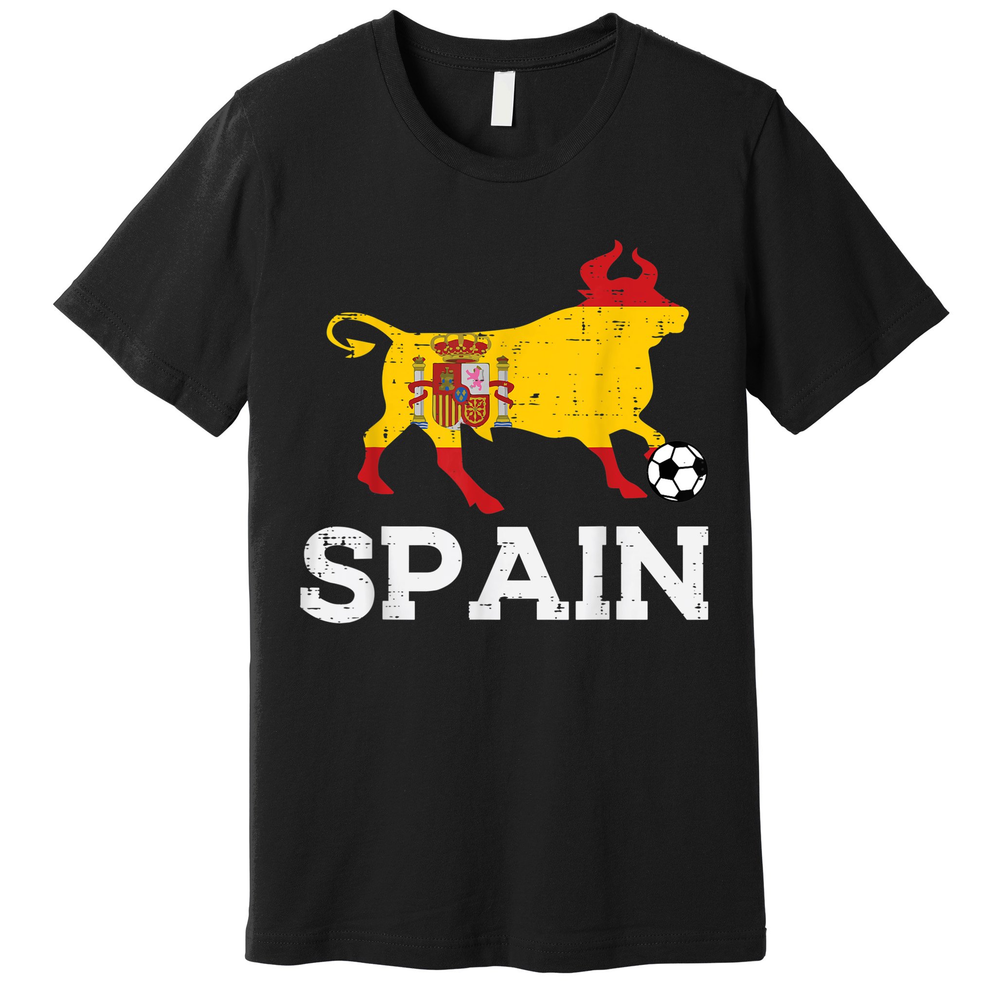 Spain Bull Spanish Soccer Ball    Boys Girls Premium T-Shirt