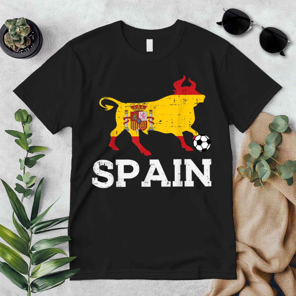 Spain Bull Spanish Soccer Ball    Boys Girls Premium T-Shirt