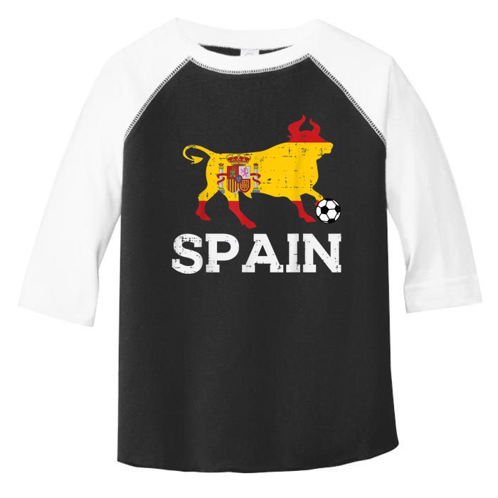 Spain Bull Spanish Soccer Ball    Boys Girls Toddler Fine Jersey T-Shirt