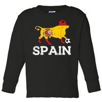 Spain Bull Spanish Soccer Ball    Boys Girls Toddler Long Sleeve Shirt