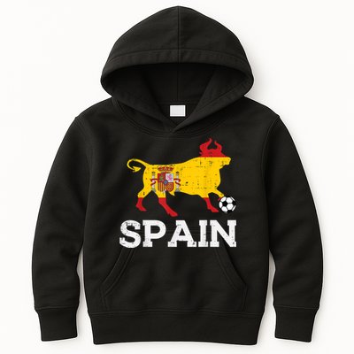 Spain Bull Spanish Soccer Ball    Boys Girls Kids Hoodie