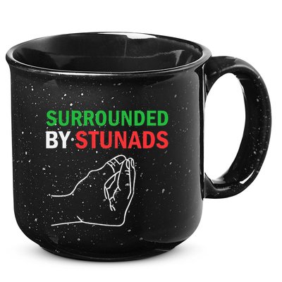 Surrounded By Stunads Funny Italian Sayings 15oz Campfire Ceramic Mug
