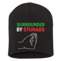 Surrounded By Stunads Funny Italian Sayings Short Acrylic Beanie