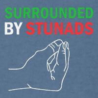 Surrounded By Stunads Funny Italian Sayings Garment-Dyed Sweatshirt