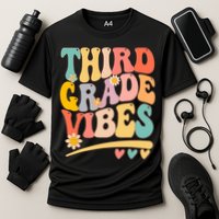 Third Grade Vibes For Girl Boy 3rd Grade Teacher Cooling Performance Crew T-Shirt