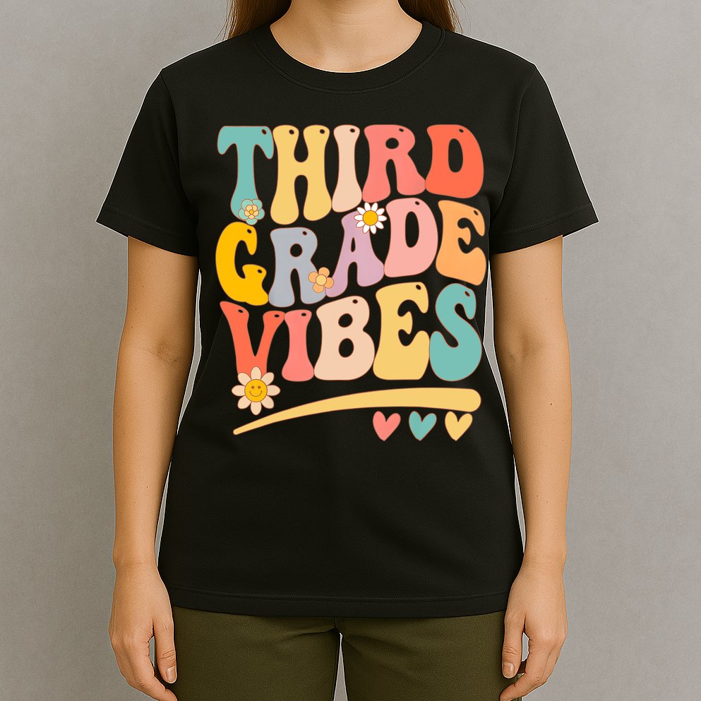 Third Grade Vibes For Girl Boy 3rd Grade Teacher T-Shirt