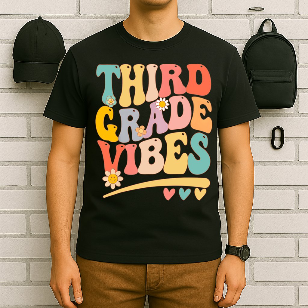 Third Grade Vibes For Girl Boy 3rd Grade Teacher T-Shirt