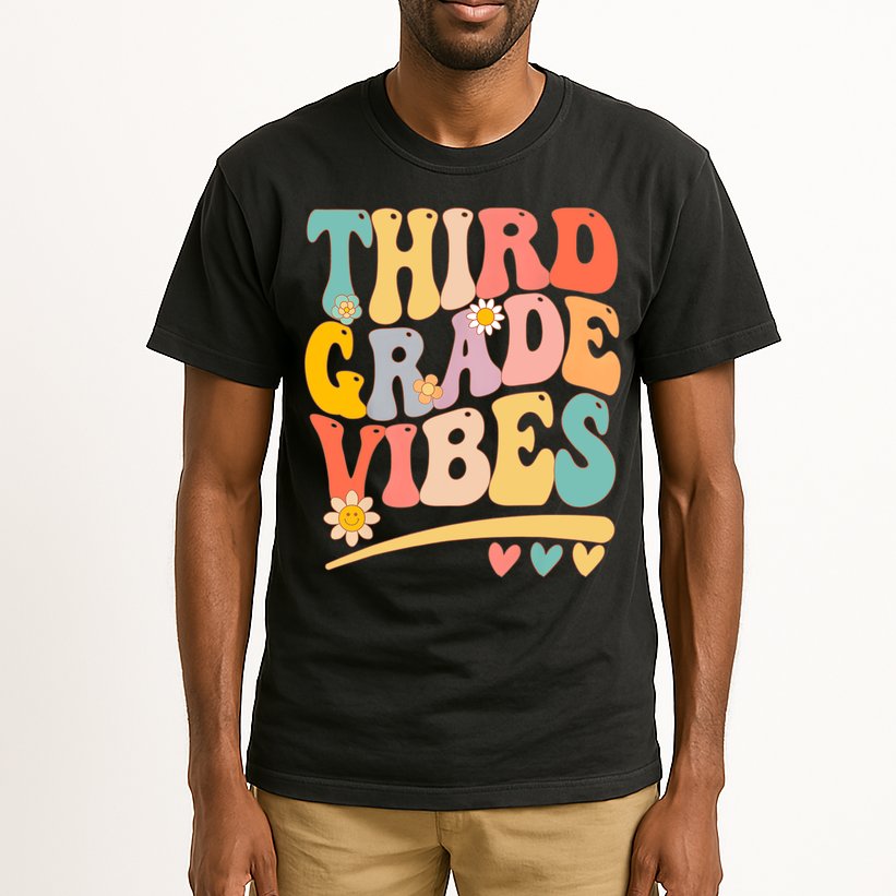 Third Grade Vibes For Girl Boy 3rd Grade Teacher Tall T-Shirt