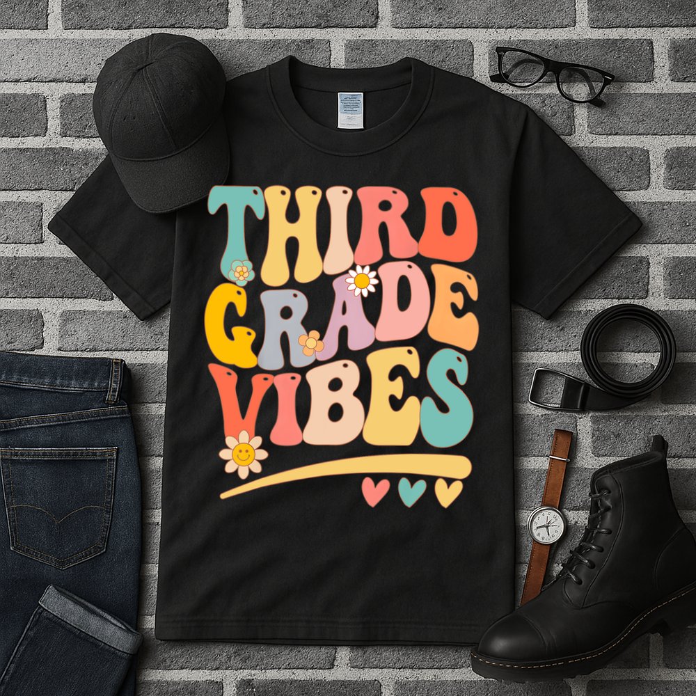Third Grade Vibes For Girl Boy 3rd Grade Teacher Tall T-Shirt