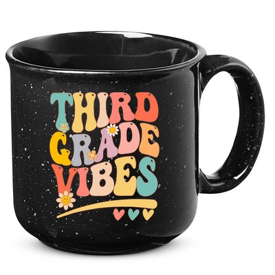 Third Grade Vibes For Girl Boy 3rd Grade Teacher 15oz Campfire Ceramic Mug