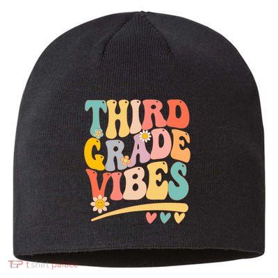 Third Grade Vibes For Girl Boy 3rd Grade Teacher Sustainable Beanie