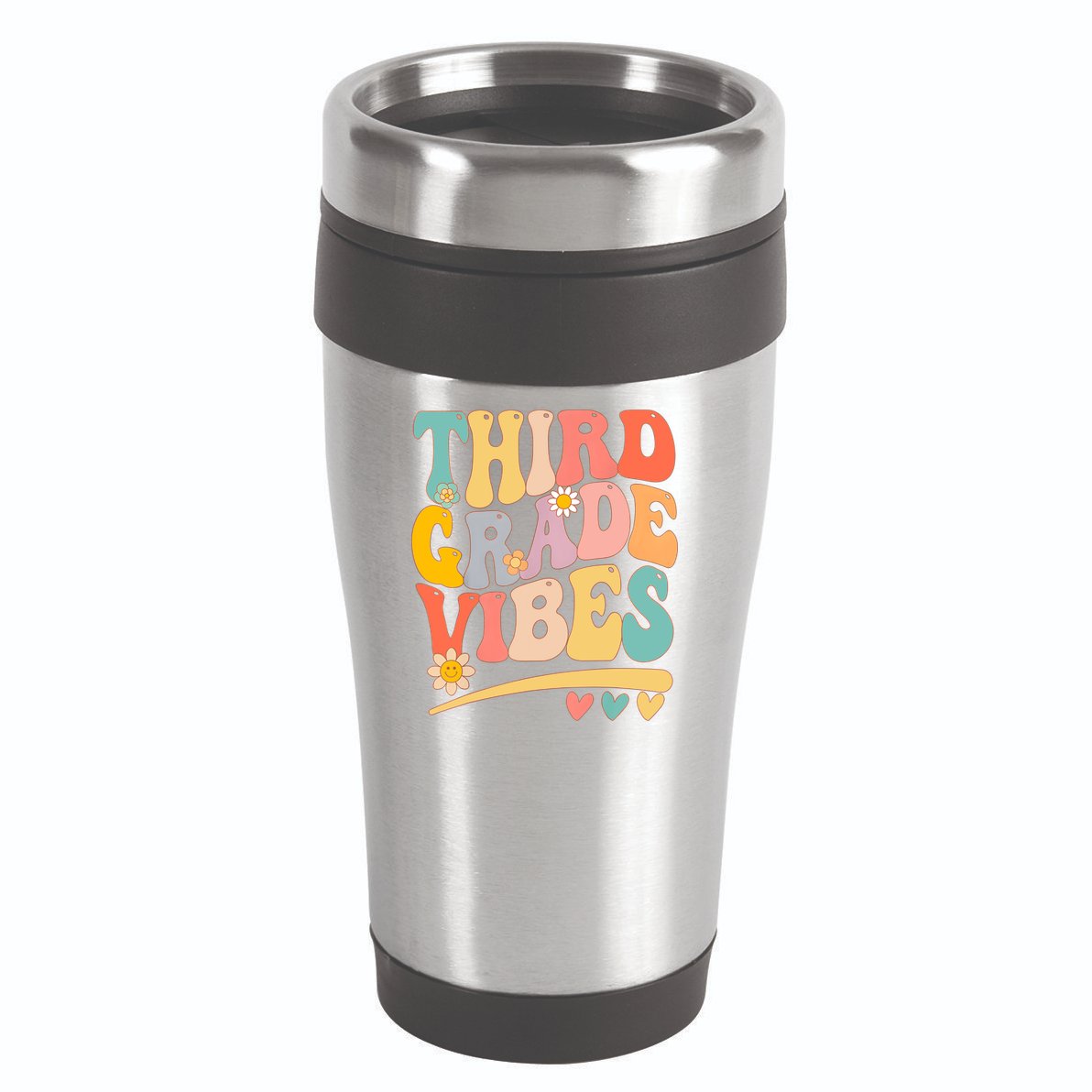 Third Grade Vibes For Girl Boy 3rd Grade Teacher 16oz Travel Tumbler