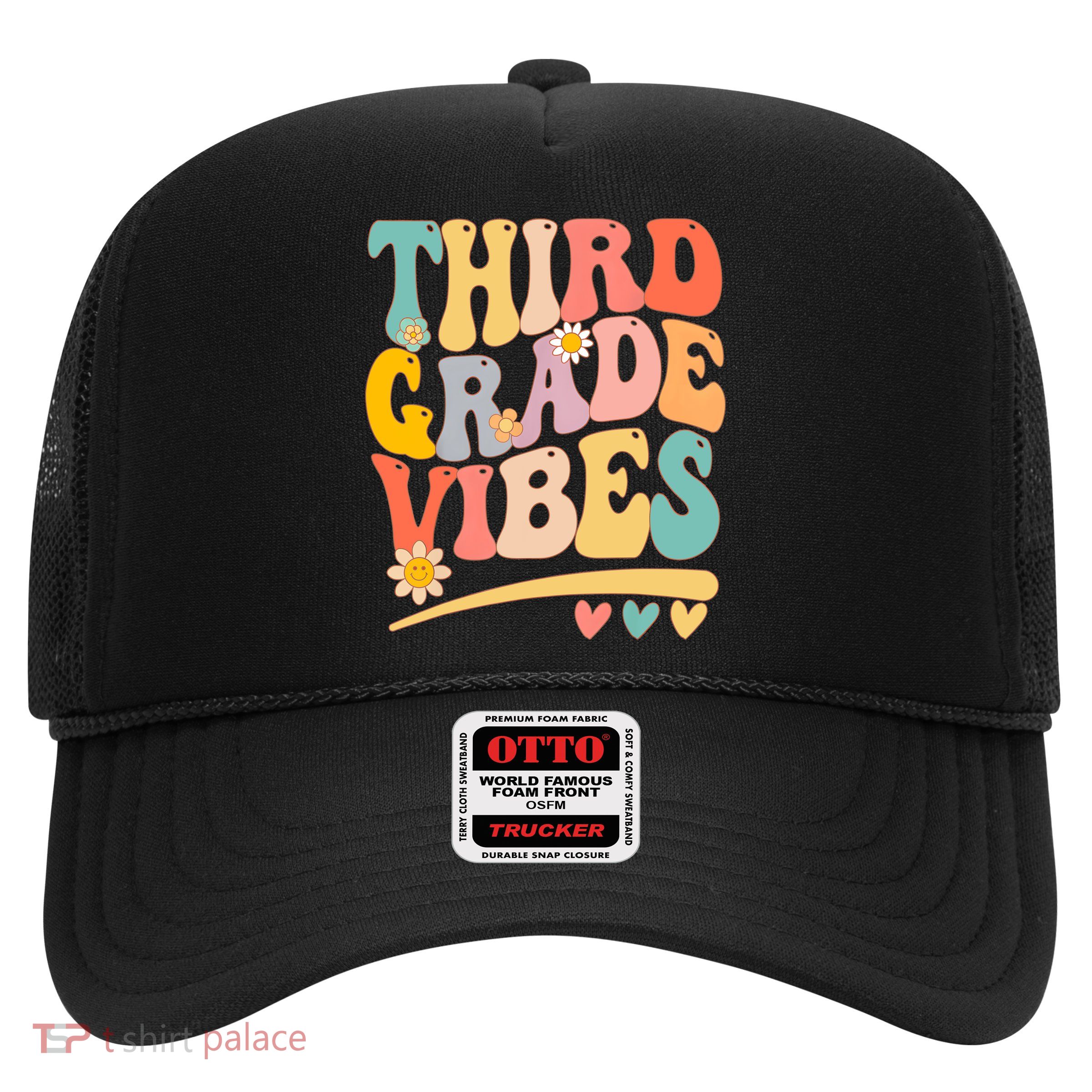 Third Grade Vibes For Girl Boy 3rd Grade Teacher Trucker Hat