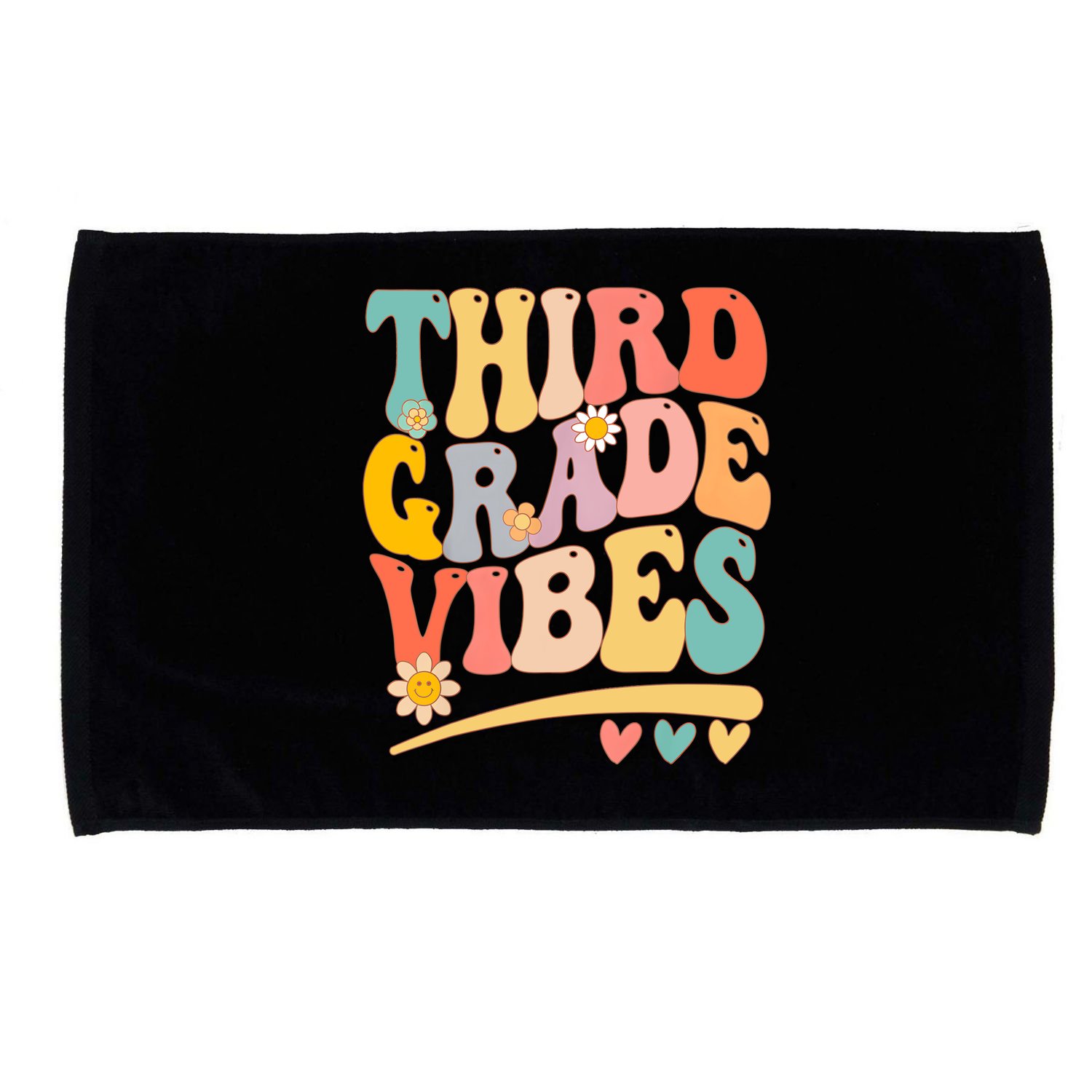 Third Grade Vibes For Girl Boy 3rd Grade Teacher Microfiber Hand Towel