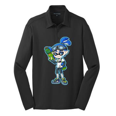 Squid Boy Silk Touch Performance Long Sleeve Polo