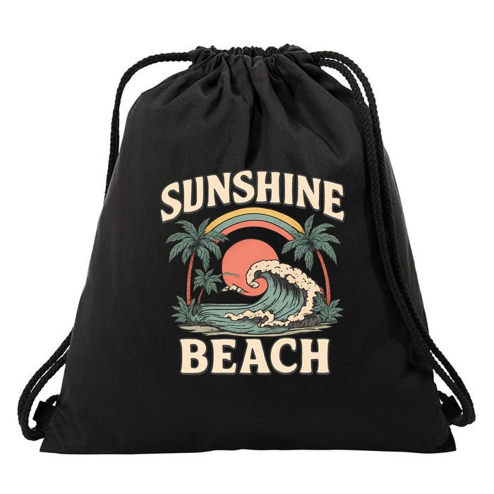 Sunshine Beach Drawstring Bag