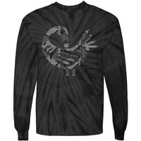 Sankofa Black Simple Pattern Afrocentric Adinkra Symbol Tie-Dye Long Sleeve Shirt