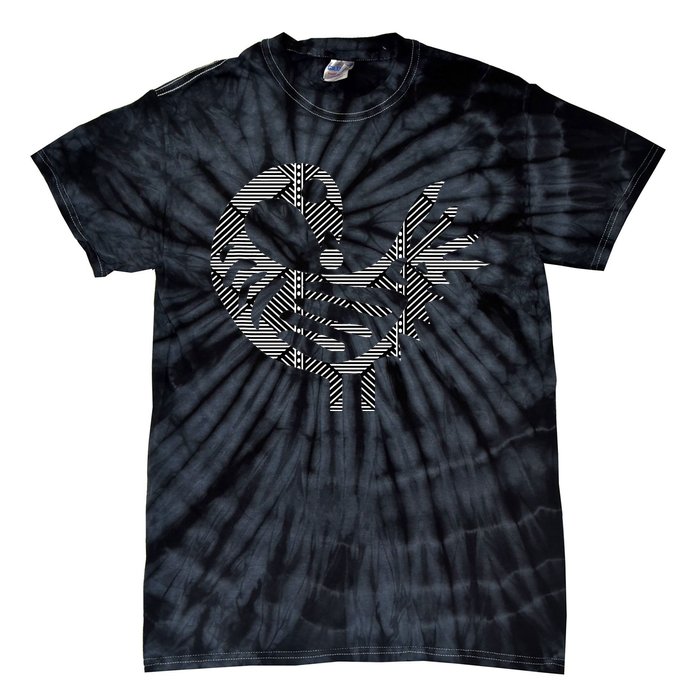 Sankofa Black Simple Pattern Afrocentric Adinkra Symbol Tie-Dye T-Shirt