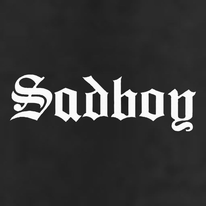 Sad Boy Sadboy Old English Typography 7 Panel Mesh Trucker Snapback Hat