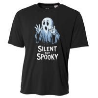 Silent But Spooky Ghost Design For Halloween Lovers Cooling Performance Crew T-Shirt