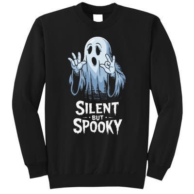 Silent But Spooky Ghost Design For Halloween Lovers Sweatshirt