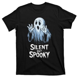 Silent But Spooky Ghost Design For Halloween Lovers T-Shirt