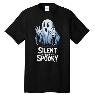 Silent But Spooky Ghost Design For Halloween Lovers Tall T-Shirt