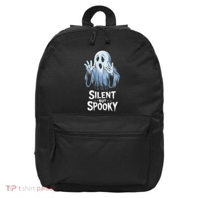 Silent But Spooky Ghost Design For Halloween Lovers 16 in Basic Backpack