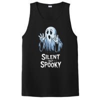 Silent But Spooky Ghost Design For Halloween Lovers PosiCharge Competitor Tank